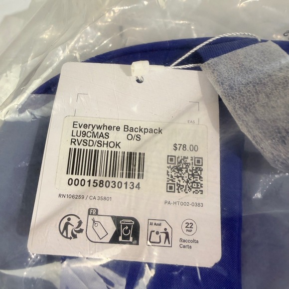 NWT Lululemon Everywhere Backpack 22L Riverside Blue LU9CMAS Laptop Pocket - Picture 2 of 8